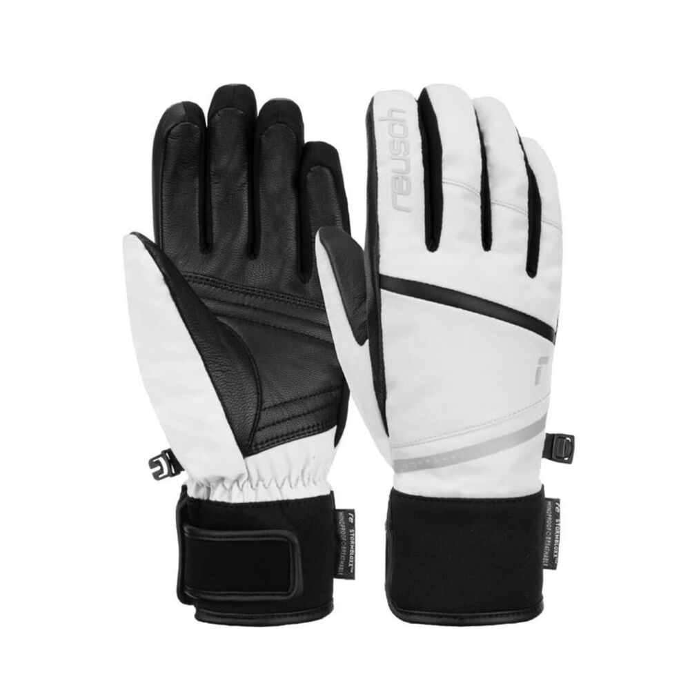 Reusch Unisex Adult Tessa Colour Block Ski Gloves / White/Black